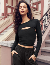 black rib shrug